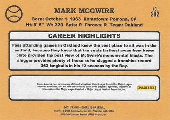 2021 Donruss - Independence Day #262 Mark McGwire Back