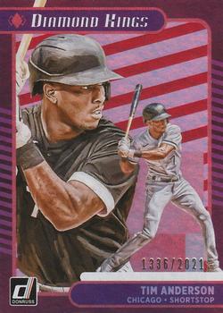 2021 Donruss - Red and White Stripes #7 Tim Anderson Front