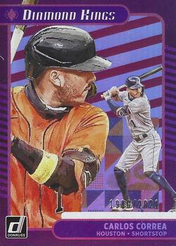 2021 Donruss - Red and White Stripes #12 Carlos Correa Front