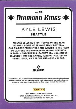 2021 Donruss - Red and White Stripes #13 Kyle Lewis Back