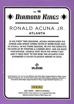 2021 Donruss - Red and White Stripes #16 Ronald Acuna Jr. Back
