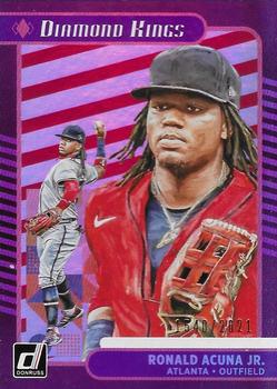 2021 Donruss - Red and White Stripes #16 Ronald Acuna Jr. Front