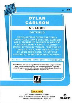2021 Donruss - Red and White Stripes #37 Dylan Carlson Back