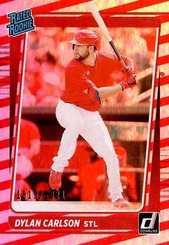 2021 Donruss - Red and White Stripes #37 Dylan Carlson Front