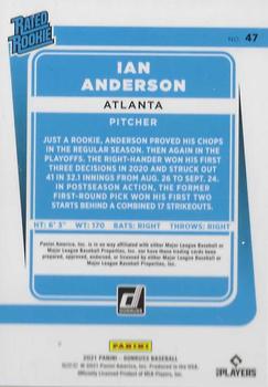 2021 Donruss - Red and White Stripes #47 Ian Anderson Back