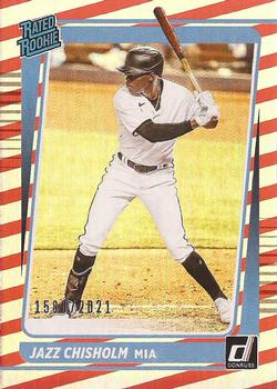 2021 Donruss - Red and White Stripes #58 Jazz Chisholm Front