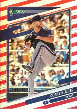 2021 Donruss - Red and White Stripes #63 Corey Kluber Front