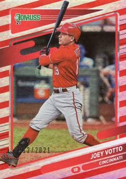 2021 Donruss - Red and White Stripes #69 Joey Votto Front
