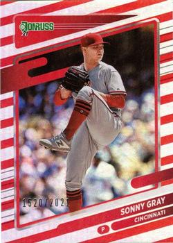 2021 Donruss - Red and White Stripes #74 Sonny Gray Front