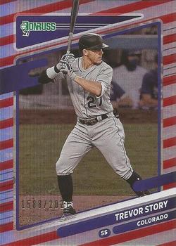 2021 Donruss - Red and White Stripes #77 Trevor Story Front