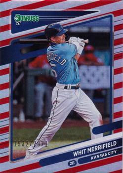 2021 Donruss - Red and White Stripes #85 Whit Merrifield Front