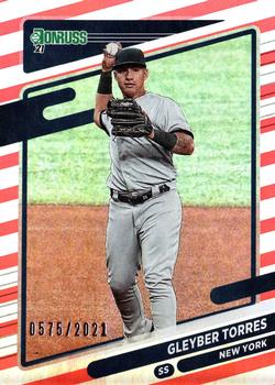 2021 Donruss - Red and White Stripes #88 Gleyber Torres Front
