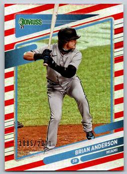 2021 Donruss - Red and White Stripes #116 Brian Anderson Front