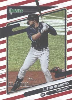 2021 Donruss - Red and White Stripes #118 Austin Meadows Front