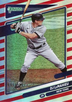 2021 Donruss - Red and White Stripes #127 DJ LeMahieu Front