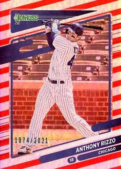 2021 Donruss - Red and White Stripes #163 Anthony Rizzo Front