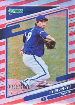 2021 Donruss - Red and White Stripes #167 Hyun-Jin Ryu Front