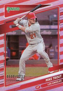 2021 Donruss - Red and White Stripes #170a Mike Trout Front