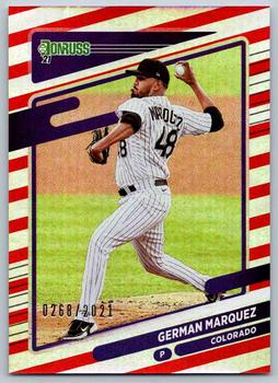 2021 Donruss - Red and White Stripes #203 German Marquez Front