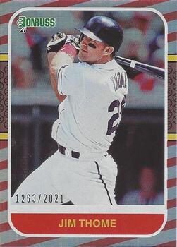 2021 Donruss - Red and White Stripes #216a Jim Thome Front