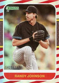 2021 Donruss - Red and White Stripes #218 Randy Johnson Front