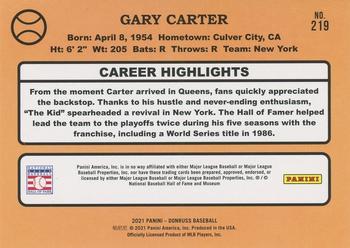 2021 Donruss - Red and White Stripes #219 Gary Carter Back