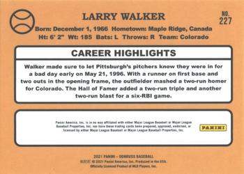 2021 Donruss - Red and White Stripes #227 Larry Walker Back