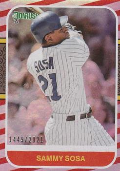 2021 Donruss - Red and White Stripes #239a Sammy Sosa Front