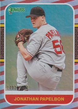 2021 Donruss - Red and White Stripes #243 Jonathan Papelbon Front