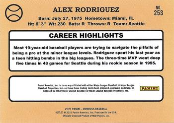 2021 Donruss - Red and White Stripes #253b Alex Rodriguez Back