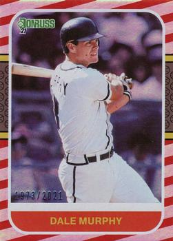 2021 Donruss - Red and White Stripes #255 Dale Murphy Front