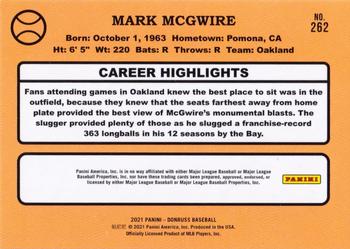 2021 Donruss - Red and White Stripes #262 Mark McGwire Back