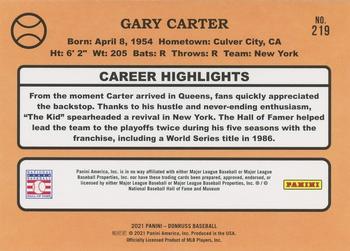 2021 Donruss - Career Stat Line #219 Gary Carter Back