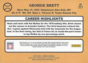 2021 Donruss - Career Stat Line #221 George Brett Back