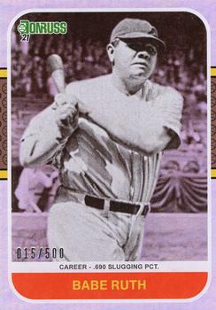 2021 Donruss - Career Stat Line #228b Babe Ruth Front