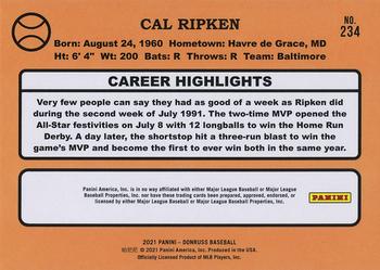 2021 Donruss - Career Stat Line #234 Cal Ripken Back