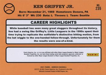 2021 Donruss - Career Stat Line #235a Ken Griffey Jr. Back
