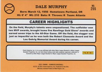 2021 Donruss - Career Stat Line #255 Dale Murphy Back
