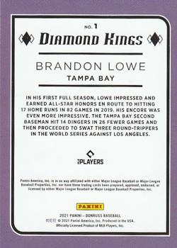 2021 Donruss - Season Stat Line #1 Brandon Lowe Back