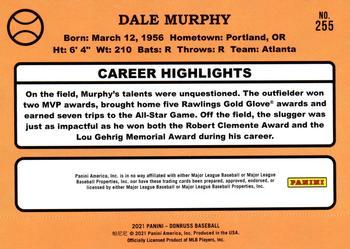 2021 Donruss - Season Stat Line #255 Dale Murphy Back