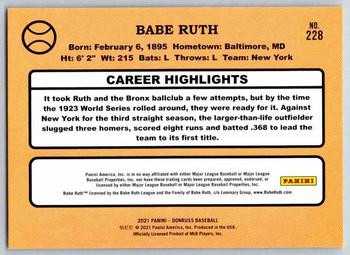 2021 Donruss - On Fire #228a Babe Ruth Back
