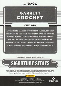 2021 Donruss - Signature Series #SS-GC Garrett Crochet Back