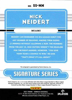 2021 Donruss - Signature Series #SS-NN Nick Neidert Back