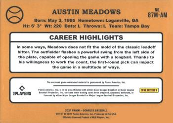 2021 Donruss - Retro 1987 Materials #87M-AM Austin Meadows Back
