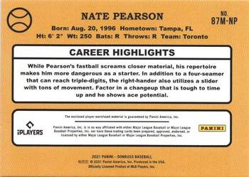 2021 Donruss - Retro 1987 Materials #87M-NP Nate Pearson Back