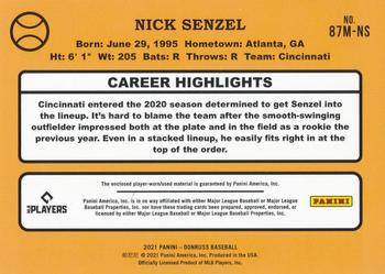 2021 Donruss - Retro 1987 Materials #87M-NS Nick Senzel Back