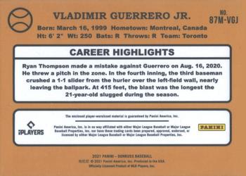2021 Donruss - Retro 1987 Materials #87M-VGJ Vladimir Guerrero Jr. Back