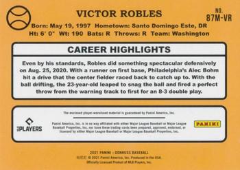 2021 Donruss - Retro 1987 Materials #87M-VR Victor Robles Back