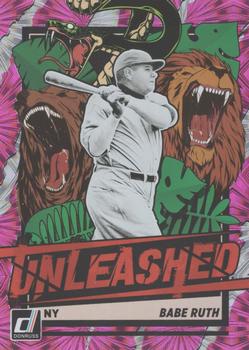 2021 Donruss - Unleashed Pink Fireworks #UNL3 Babe Ruth Front
