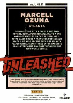 2021 Donruss - Unleashed Rapture #UNL11 Marcell Ozuna Back